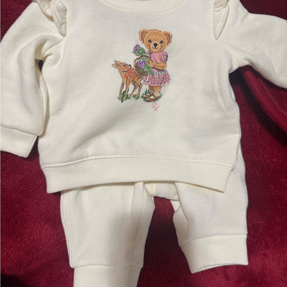 Ralph Lauren Cream Baby Outfit